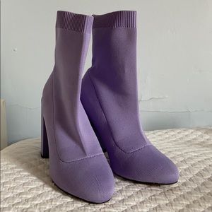 Worn ONCE ASOS size 6 lilac sock booties